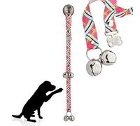 PoochieBells Original Handcrafted Potty Training Dog Doorbell - Excellence in Craftsmanship, One Size Fits All, Trainer-Recommended for 20+ Years, Made in USA, Spring Fling Plaid