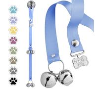 PoochieBells The Original Dog Potty Doorbell, Dog Bells for Potty Training & Puppy Housebreaking, Potty Train Your Dog in Days, Made in America, Hydrangea Blue