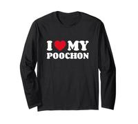 Poochons Bichpoos Bichon Poo Bichpoo I Love My Poochon Long Sleeve T-Shirt