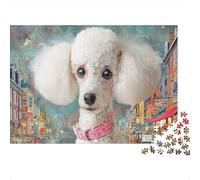 Poodle 1000 Piece Recycled Cardboards Dalmatian Poodle Mix Jigsaw Adults Educational Game Creativity Wall Decoration Great-Gift-Ideas for Anniversary 38x26cm/1000pcs