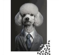 Poodle 1000 Pieces Jigsaw Puzzles for Adults Creative Rectangular Jigsaw Wooden Puzzles Game Brain Teasers Toy 1000pcs (75x50cm)