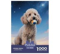Poodle 1000 Puzzles Adults Puzzle Adults Puzzle Gifts Birthday Animal Home Decoration Challenge High Difficulty 38x26cm/1000pcs