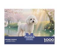 Poodle 1000pcs Pet Paper Jigsaw Puzzle Puzzle What Happens Next Beautiful Decoration for Adults And Kids 38x26cm/1000pcs