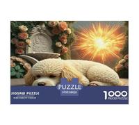 Poodle And Teddy 1000 Piece Jigsaws for Adults Cute Dog Educational Games Beautiful Home Decoration Challenge High Difficulty 38x26cm/1000pcs