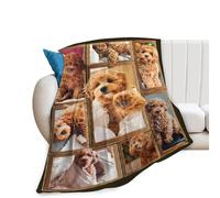 Poodle Blanket for Dog Lover Gifts Cute Poodle Throw Blanket for Girls Boys Women Man Plush Cozy Flannel Fleece Ultra Soft Fuzzy Blankets 50"X40"