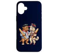 Poodle + Bordeaux Dog Couple France Flag Case for iPhone 16 Plus