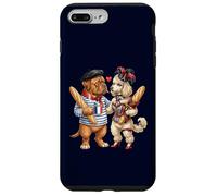 Poodle + Bordeaux Dog Couple France Flag Case for iPhone 7 Plus/8 Plus