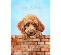Poodle Brown Dog Birthday Card for Mate
