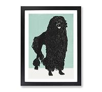 Poodle By Moriz Jung Classic Painting Framed Print | A3 Black Framed Wall Art | Ready to Hang | Classic Historical Picture | Living Room Bedroom Lounge Office