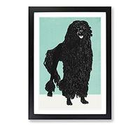 Poodle by Moriz Jung Framed Print | A2 Black Framed Wall Art | Ready to Hang | Modern Nature Picture | Living Room Bedroom Lounge Office