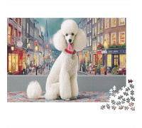 Poodle Challenging Adult Jigsaws: Poodle in City Street Educational Games Suitable for Decompression & Wall Decor 38x26cm/1000pcs