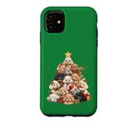 Poodle Christmas Tree Festive Curly Dog Celebration Case for iPhone 11
