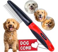 Dog Combs for Grooming Matting - Rotating Teeth Poodle Comb for Grooming - Cat Comb for Long Haired Cats - Dog Dematting Comb
