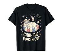 Poodle Dog Chill The Fourth Out Independence Day July 4th Value Graphic T-Shirt