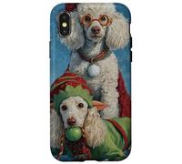 Poodle Dog Christmas Snow Holiday Art Case for iPhone X/XS