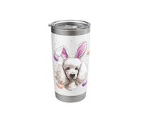 Poodle Dog Easter Rabbit Eggs Bunny Ears Cute Stainless Steel Insulated Tumbler