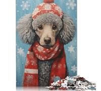 Poodle Dog Look Art Puzzle 500 Pieces Jigsaws Puzzles for Adults Puzzles for Adults& Teens Age 12 Years Up 500pcs (52x38cm)