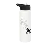 Poodle Dog Lovers 50s Sock Hop Rockabilly 1950s Dance Doo Stainless Steel Insulated Water Bottle