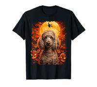 Poodle Dog Mummy in Creepy Pumpkin Patch on Halloween Night Value Graphic T-Shirt