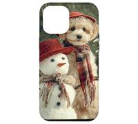 Poodle Dog Snowman Christmas Winter Scene Case for iPhone 12 Pro Max