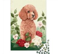 Poodle DOG Wooden Jigsaw Puzzles 1000 Pieces for Adults Jigsaw Puzzles for Adults 1000 Piece Puzzle Educational Games 1000pcs (75x50cm)