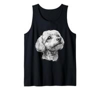 Poodle Doodle Dog Sketch Art Drawing Canine Tank Top