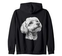 Poodle Doodle Dog Sketch Art Drawing Canine Zip Hoodie