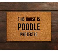 Poodle Door Mat,Funny Dogs Door Mat,Funny This House Poodle Protected Doormat,Welcome Mats 30X18 In