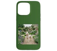 Poodle Garden Path Floral Cottage Bloom Scene Case for iPhone 15 Pro Max