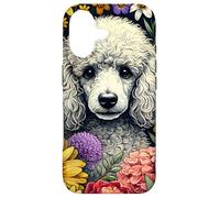 Poodle Hiding in Spring Flowers Case for iPhone 17