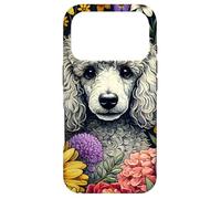 Poodle Hiding in Spring Flowers Case for iPhone 17 Pro