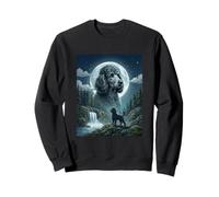 Poodle Howling to The Moon Meme Funny Dog Lover Sweatshirt