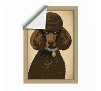 Poodle in Jewels Vintage Unframed Wall Art Print A4 (29.7×21cm), Wall Decor for Living Room, Bedroom, Office & Home, Art Gift