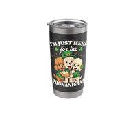 Poodle Just Here for The Poonanigans Patricks Day Stainless Steel Insulated Tumbler