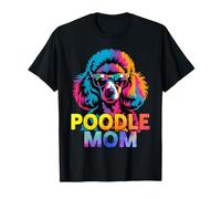 Poodle Mom Colorful Pop Art Womens T-Shirt