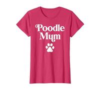 Poodle Mum T-Shirt, Women, Red Heather, XX-Large