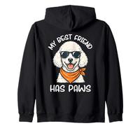 Poodle My Best Friend Has Paws Dog Lover Cute Graphic Zip Hoodie