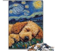 Poodle Night Sky Jigsaws Puzzles 1000 Pieces for Teenagers Gifts, Family Activity Fun at Home Activities, Birthday Present,Travel Gifts (26x38cm)