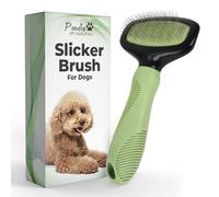 Poodle Pet Slicker Brush - For Dogs, Cats, Rabbits - Matted/Loose Fur, Knots - Suitable for Doodle/Goldendoodle Grooming and Shredding Short/Long Hair (Green)