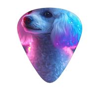 Poodle Portrait Galaxy Guitar Picks Gift Set - Smooth Durable Plectrums For Acoustic, Electric & Bass Guitar, Perfect Present For Guitar Lovers & Musicians