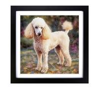 Poodle Post-Impressionism Framed Print | 18x18 Inch Black Framed Wall Art | Ready to Hang | Impressionist Nature Picture | Living Room Bedroom Lounge Office