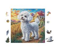 Poodle Puppy 100 Piece Count Premium Jigsaw Puzzle For Adults Teens 14+ Concentration Training Indoor Game Family Game Night Creativity Gift Giving 28x28cm