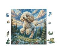 Poodle Puppy 100-piece Jigsaw Puzzle Bundle Family Puzzle Lovers Brain Training Mindful Activity Spring Paperboard Creativity & Gift Giving 28x28cm