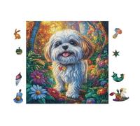 Poodle Puppy 100 Pieces Classic Jigsaw Puzzle Puzzle for Adults Concentration Training Wall Art Mental Exercise Cardboard 28x28cm