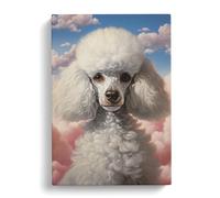 Poodle Realism Art Canvas Print | Gallery Wrapped 30mm Frame Wall Art | 30x20 inches | Ready to Hang | Contemporary Picture | Living Room Bedroom Lounge Office