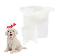 Poodle Silhouette Resin - Food-Grade Silicone Tray 3D Animal Sculpture Mold, Puppy Shaped Ice Maker, Flexible Casting Matrixes | Heat Resistant White Silicone Frame Creates Realistic Canine Statues Fo