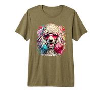 Poodle Standard Dog St Valentines Day Artwork Premium T-Shirt