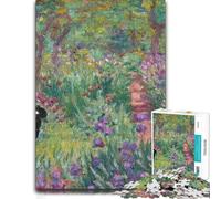 Poodle The Artist 's Garden Claude Monet Jigsaw Puzzle, 1000 Pieces | Image-area sorting - a clear section-by-section approach over several sessions.