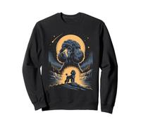 Poodle Under Moonlight Cosmic Forest Night Sweatshirt
