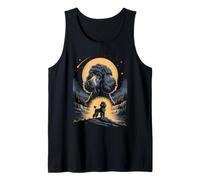 Poodle Under Moonlight Cosmic Forest Night Tank Top